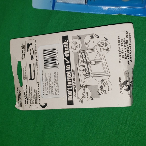 Prime-Line R 7224 Drawer Track Guide and Glides, White Polyethylene Six 2 Packs - Picture 3 of 5